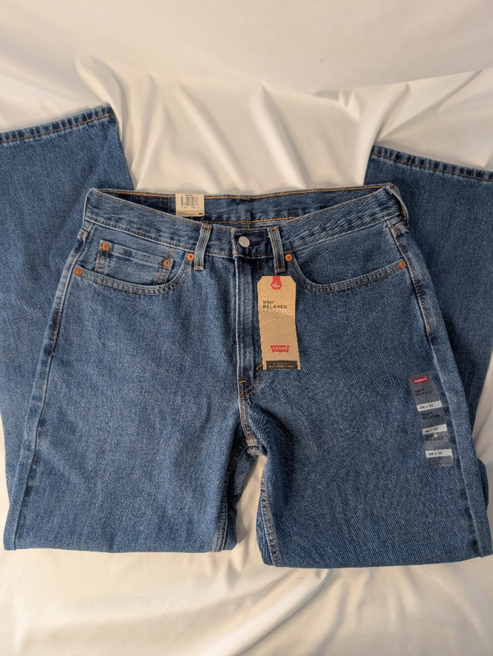 Levi's Men's 34x32 Relaxed Fit Blue Denim Jeans